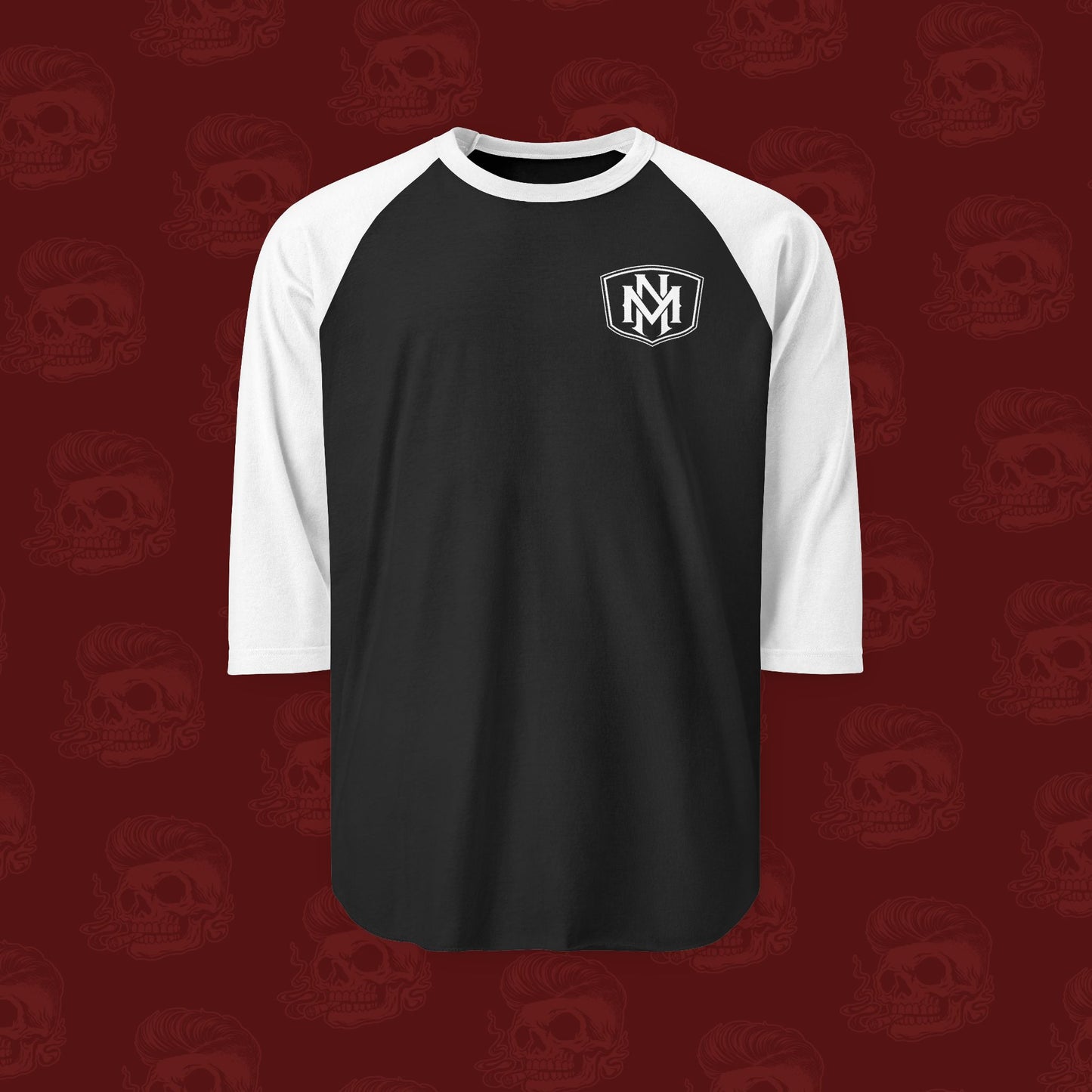 New Mercy Moto Cigars Monogram Raglan Shirt — Harley-Inspired Heritage Tee