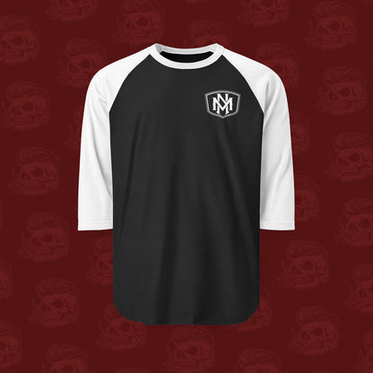 New Mercy Moto Cigars Monogram Raglan Shirt — Harley-Inspired Heritage Tee